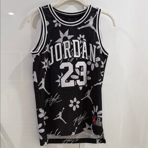 Jordan Black and White Floral Jersey